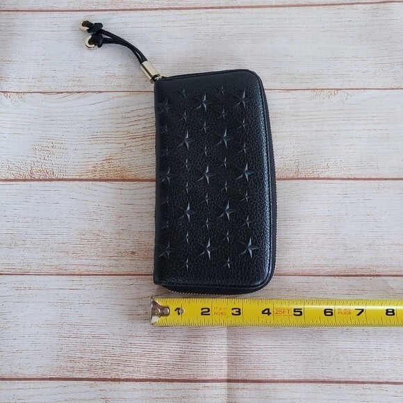 Jimmy Choo Nellie Star Leather Zip Around Long Wallet - Picture 15 of 16